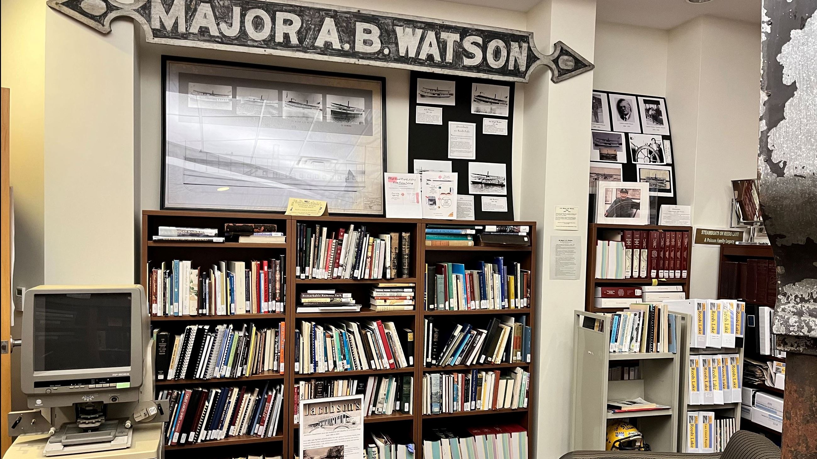 History Room shelving