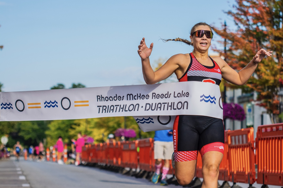 Triathlon participant