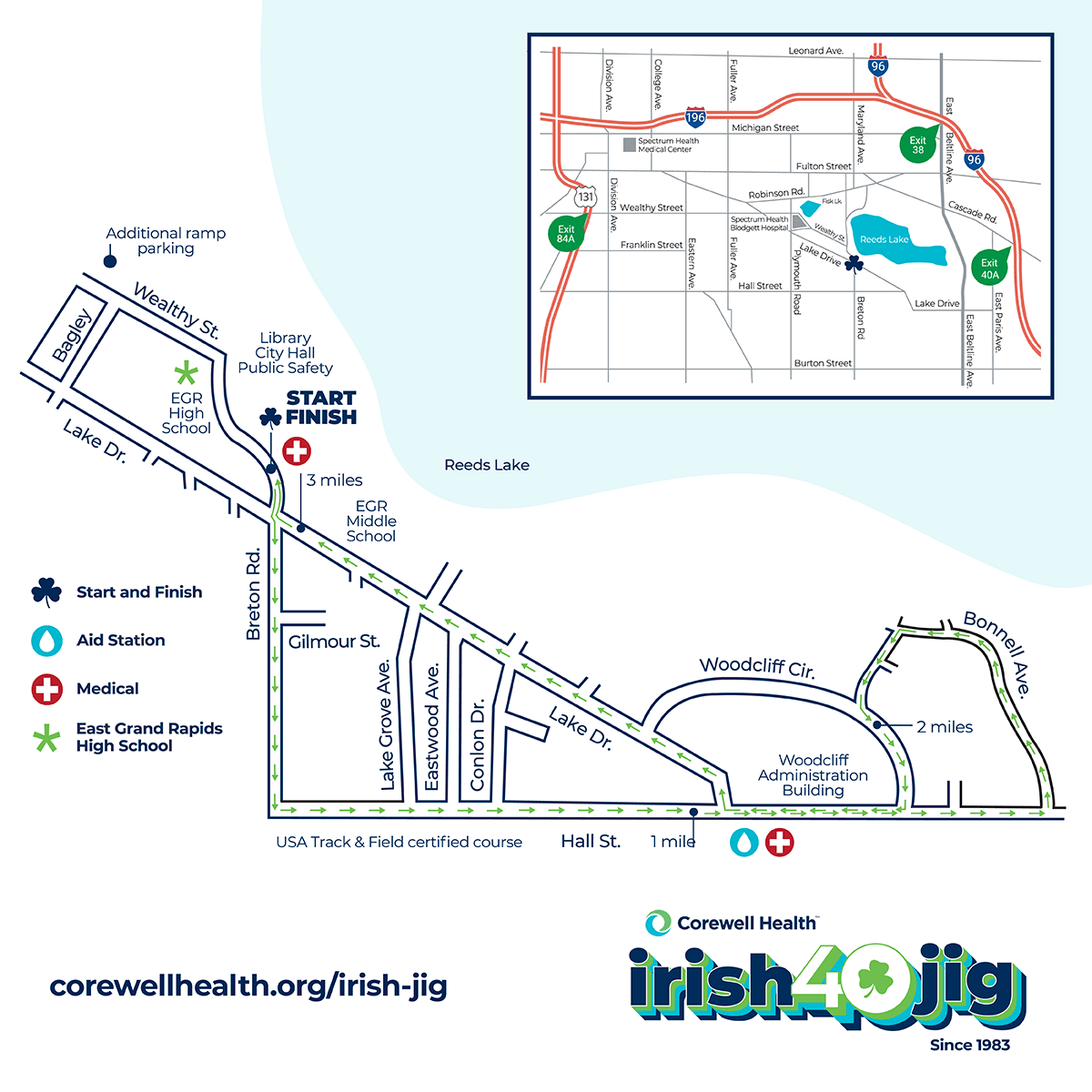 2024 Corewell Health Irish Jig map