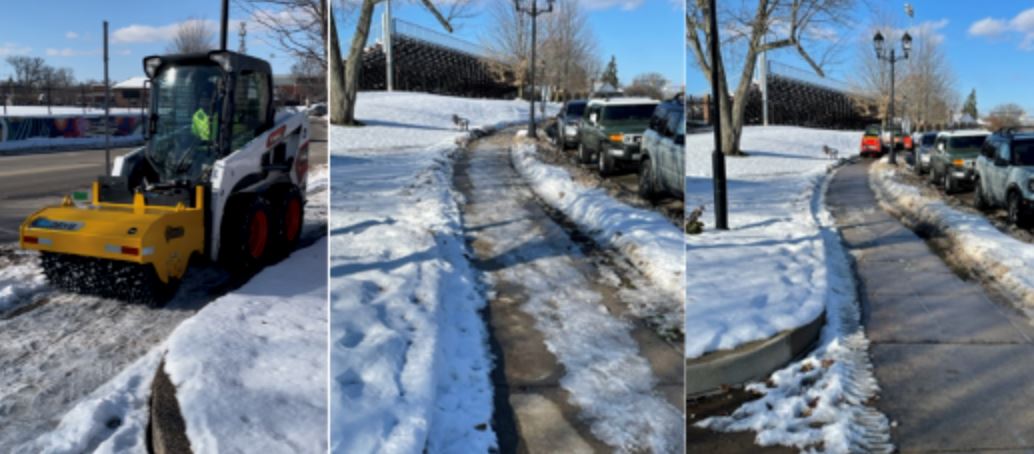 Sidewalk plowing
