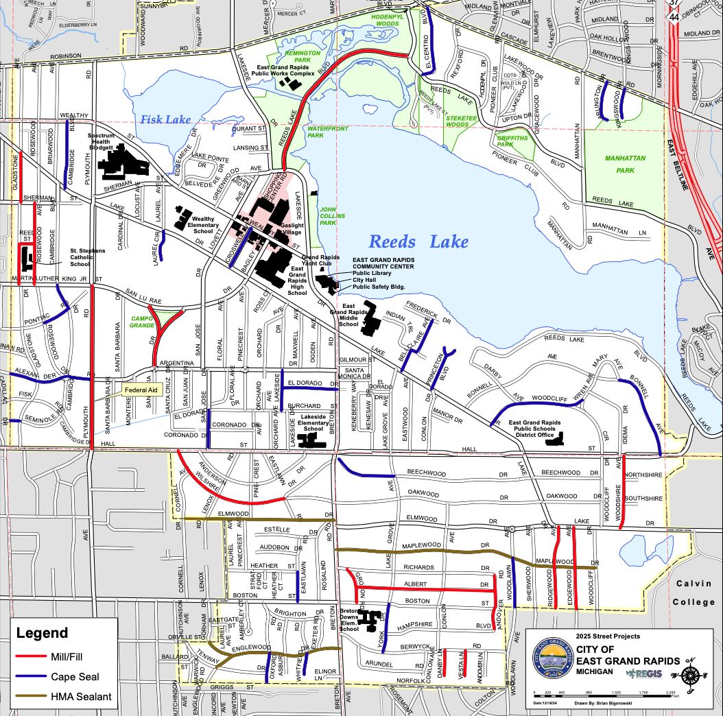 2025 Construction Season map