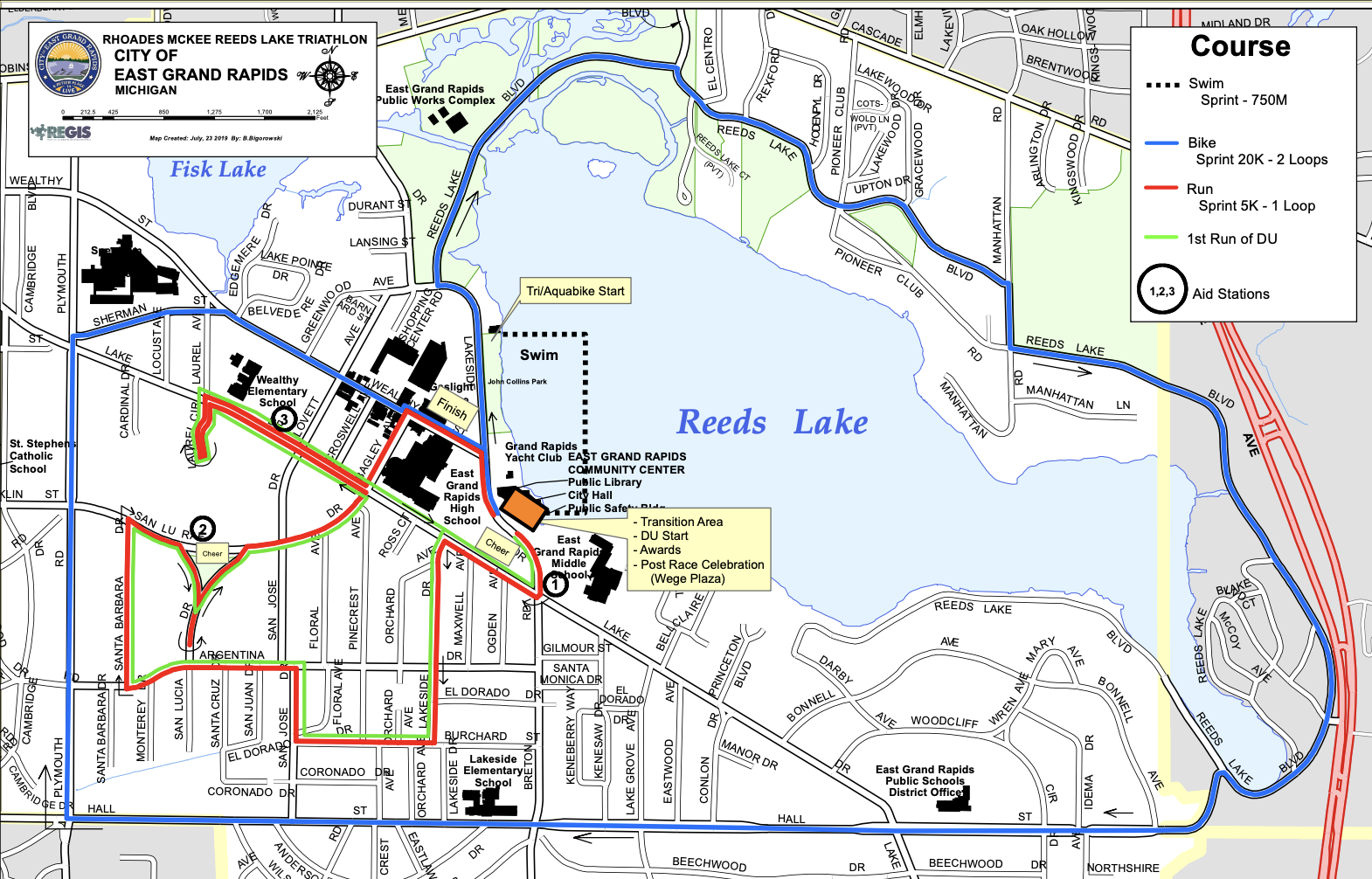 2025 triathlon course map