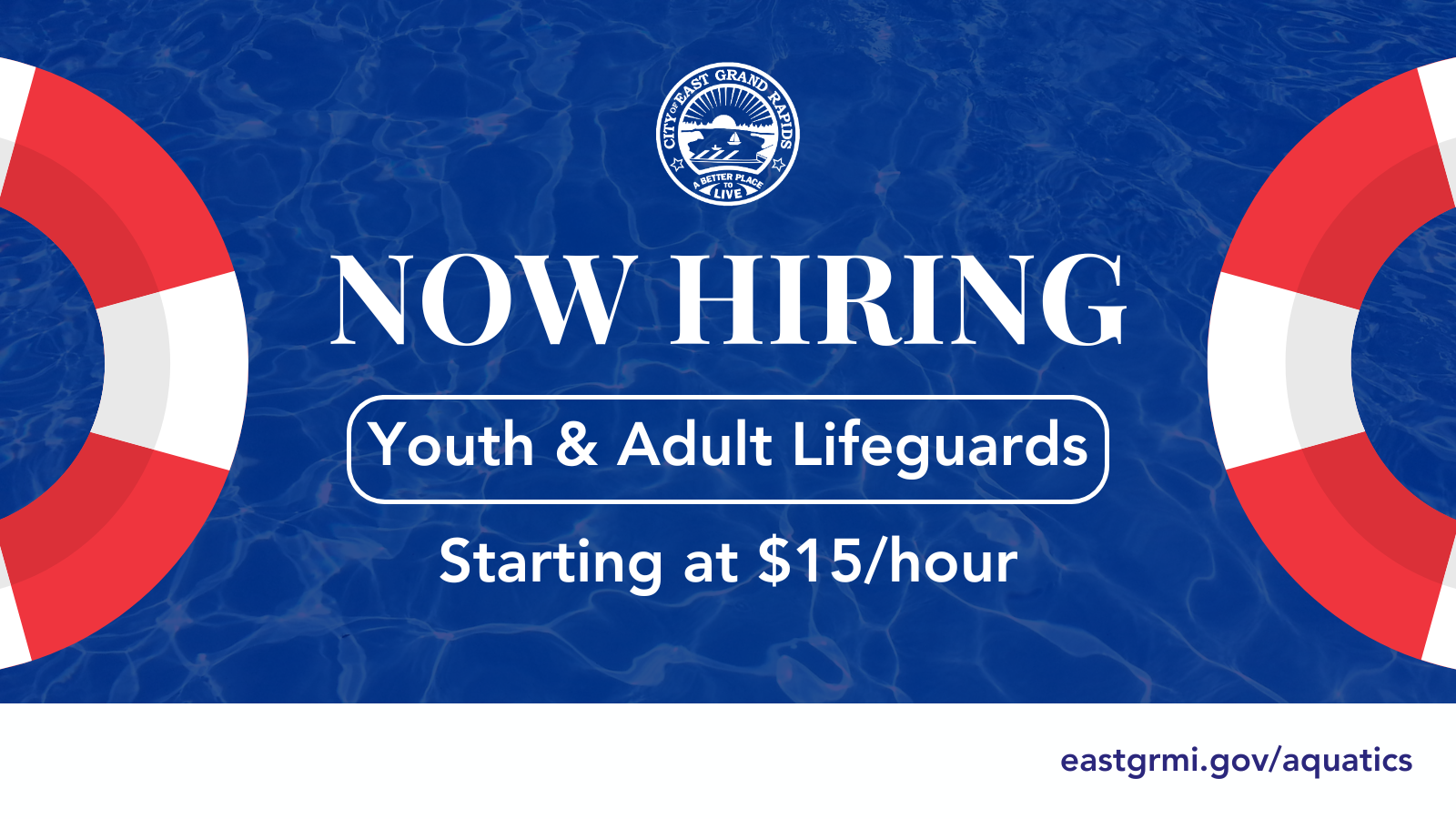 Now hiring lifeguards 2026